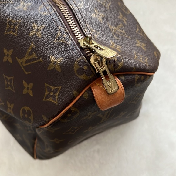 Louis Vuitton 50 Keepall Monogram Canvas Tote Travel Duffle Bag with name tag - Picture 11 of 15